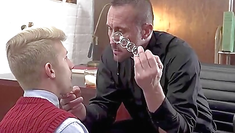 Mature woman fucks two guys