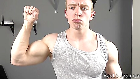 Sexy blonde model shows off her hot pussy